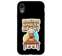 Baking Spirits Bright Christmas Baker Gingerbread Man Navidad Carcasa para iPhone XR
