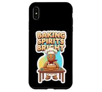 Baking Spirits Bright Christmas Baker Gingerbread Man Navidad Carcasa para iPhone XS MAX