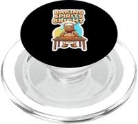 Baking Spirits Bright Christmas Baker Gingerbread Man Navidad PopSockets PopGrip para MagSafe