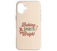 Baking Spirits Bright Christmas Gingerbread Man Kitchen Carcasa para iPhone 16 Plus