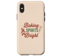 Baking Spirits Bright Christmas Gingerbread Man Kitchen Carcasa para iPhone X/XS