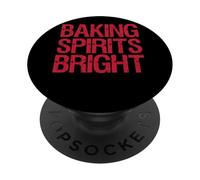 Baking Spirits Bright Holiday Lema PopSockets PopGrip Adhesivo