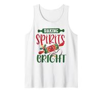 Baking Spirits Bright Navidad Divertida Camiseta sin Mangas