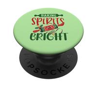 Baking Spirits Bright Navidad Divertida PopSockets PopGrip Adhesivo