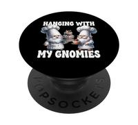 Baking Tasty Cakes Hanging with My Gnomies Funny Baker GNOME PopSockets PopGrip Adhesivo
