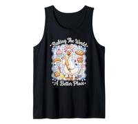 Baking The World A Better Place Cute Goose Pun Bake Design Camiseta sin Mangas