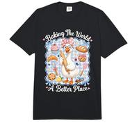 Baking The World A Better Place Cute Goose Pun Bake Design Comfort Colors Adult Heavyweight T-Shirt