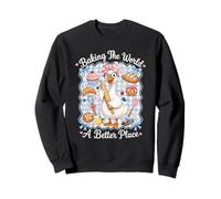 Baking The World A Better Place Cute Goose Pun Bake Design Sudadera