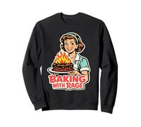 Baking with Rage Ama de Casa Años 50 Pop Art Humor Sudadera