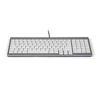 Bakker Elkhuizen BNEU960SCDE Teclado DE QWERTZ Ultraboard 960 Blanco y Plata con Cable