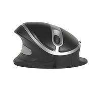 Bakker Elkhuizen Oyster - Ratón Vertical para diestros y Zurdos (5 Botones) Color Negro y Plata