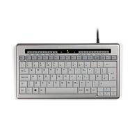 Bakker Elkhuizen S-Board 840 Design Teclado inglés USB Plata y Blanco, Plata y Blanco
