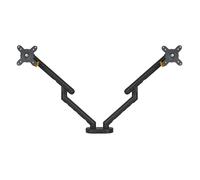 BakkerElkhuizen BE Flexible Dual Soporte de Monitor Abrazadera para 2 Pantallas 17-35 pulgadas, 20 kg Máx., Negro