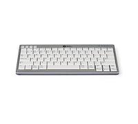 BakkerElkhuizen BNEU950WUS - Teclado QWERTY Ultraboard 950, Color Blanco y Plata/inalámbrico