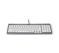 BakkerElkhuizen UltraBoard 960 - Teclado Compacto estándar QWERTY (cableado), Color Gris Claro y Blanco