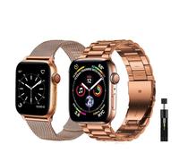 baklon 2 Piezas Compatibles con Correa de Reloj Apple 42/44/45/46/49mm, Correa Deportiva de Repuesto Compatible con iWatch Series Ultra SE 3 2 1 Series 11 10 9 8 7 6 5 4,Rosa Oro