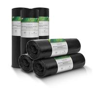 Bakoki Bolsas de basura de 120 l, extremadamente resistentes, extrafuertes, ideales para el hogar, el jardín y la empresa, 6 rollos de 10 unidades, bolsas de basura resistentes para renovación y