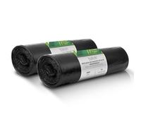 Bakoki Bolsas de basura de 380 l, extremadamente resistentes, extrafuertes, ideales para el hogar, el jardín y la empresa, 2 rollos de 10 unidades, bolsas de basura resistentes para renovación y