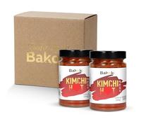 Bakoki Premium 매운 김치 Hot-Kimchi (Gochugaru) - kimchi coreano picante de repollo napa, fermentado de manera tradicional, probiótico y rico en umami, sin aromas artificiales (2 × 300 g)