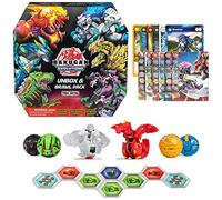 BAKUGAN Amazon Exclusive Evolutions' UNbox & Brawl - Juego de 6 Pelotas de la Serie Platinum (Pyrus Dragonoid, Haos Wrath) y 4 Bolas básicas (Aquos Sharktar, Ventus Trox, Aurelus Viloch, Darkus