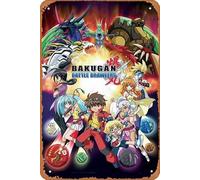 Bakugan Battle Brawlers 2007 - Cartel de metal retro para decoración de pared, 30,5 x 20,3 cm, aspecto vintage