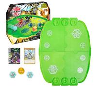 BAKUGAN Evolution EVO Battle Arena-Campo de Juego Desmontable, Color Verde neón con Exclusiva Aurelus Leonidas, Multicolor, Talla única (Spin Master 6062734)