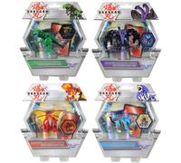 BAKUGAN Paquete de figuras de acción coleccionables de lujo no transformables, 2 tarjetas y 1 moneda en cada paquete, paquete de 4, juego 1