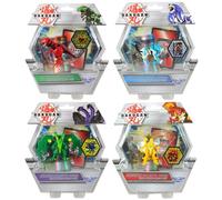 BAKUGAN Paquete de figuras de acción coleccionables de lujo no transformables, 2 tarjetas y 1 moneda en cada paquete, paquete de 4, juego de 2