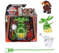 BAKUGAN Starter 3-Pack, Special Attack Nillious, Titanium Dragonoid, Bruiser, Figuras de acción giratorias y Personalizables, Cartas de Intercambio, Juguetes para niños y niñas a Partir de 6 años
