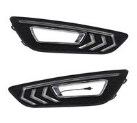 BAKUGO 2 Piezas LED Luz Diurna Luz Antiniebla Cubierta DRL Amarillo Luz De Señal De Giro para Ford Focus 3 MK3 2015 2016 2017 2018-White Yellow Blue