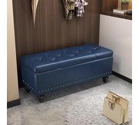 BAKULI Banco Otomano Almacenamiento Tapizado Piel con Una Robusta Estructura Madera Este Puede Ser Pieza Fiable Salas Estar Dormitorios Recibidores(I,60x40x43cm)