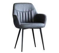 BAKULI Sillas de Comedor Modernas Tela Técnica Impermeable, Sillones Sala Estar Cocina, Salón con Estructura Acero Carbono(Dark Gray)