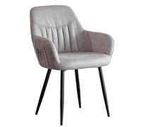 BAKULI Sillas de Comedor Modernas Tela Técnica Impermeable, Sillones Sala Estar Cocina, Salón con Estructura Acero Carbono(Off-White)