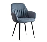 BAKULI Sillas de Comedor Modernas Tela Técnica Impermeable, Sillones Sala Estar Cocina, Salón con Estructura Acero Carbono(Dark Blue)