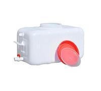 BAKULI Tanque Agua Plástico Grado Alimenticio Cubo Horizontal Grueso Válvula Cubierta Doméstico Jardín Industrial Fácil Transportar(300L)