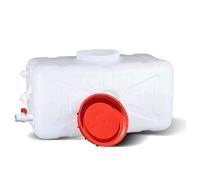 BAKULI Tanque Almacenamiento Agua Cuadrado Horizontal Cubo Plástico Grado Alimenticio con Tapa Válvula Conducción Autónoma Exteriores Fácil Usar(200L)