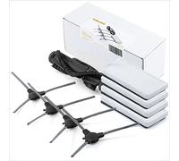 BAKUUM Pack 4 cepillos Laterales + 4 filtros + 1 Rodillo Central para Cecotec Conga Series Flash Connected. Pack repuestos y Accesorios para Robot Aspirador