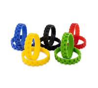 BAKUUM Pack Olimpiadas 10 Neumáticos (5 colores) para iRobot Roomba Series 500 600 700 800 900 i7 e5. Gran adherencia, antideslizante.