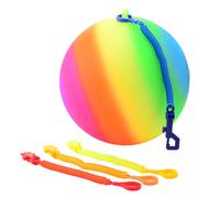 Bal regenboog met koord JohnToy: 23 cm (29621) (Importación USA) TOY NUEVO