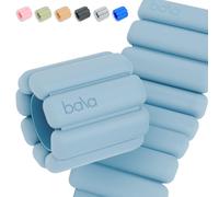 Bala Brazaletes - Juego de 2 pesas ajustables para muñeca y tobillo (1 libra cada una), para yoga, danza, barras, pilates, cardio, aeróbicos, caminar, mar monocromático