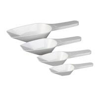 Bala de cuchara de medición de cuchara de peso de fondo plano de plástico de laboratorio cucharas de muestreo de 4 piezas Suministros de laboratorio para muestreo y pesaje de materiales