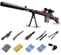 Bala de Espuma para Rifle de Francotirador con 20 Bolas Suaves, Rifle de Francotirador con Bisel para niños Unisex, Juego de Blaster para niños, niños y Adultos (Kar 98K)