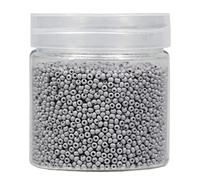 Bala&Fillic 2mm Perlas Redondas para Ensartar 10000 piezas/110 Gramos en Caja, 12/0 Gris Perlas de Cristal Pequeños Rocailles para Hacer Joyería Pendientes Pulseras Collar (Gris)