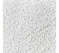 Bala&Fillic Cuentas de semillas de color blanco mate de 3 mm, alrededor de 3600 unidades/100 gramos en bolsa, cuentas de cristal 8/0 para hacer pulseras, collares y aretes (blanco mate)