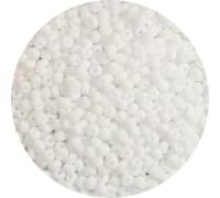 Bala&Fillic Cuentas de semillas de color blanco mate de 4 mm, alrededor de 1200 unidades/100 gramos en bolsa, cuentas de cristal 6/0 para hacer pulseras y collares (blanco mate)