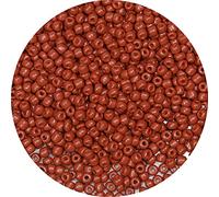 Bala&Fillic Cuentas de semillas de color café de 4 mm, alrededor de 1200 unidades/100 gramos en bolsa, 6/0 cuentas de cristal para hacer pulseras y collares (café)