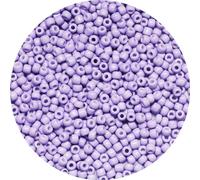 Bala&Fillic Cuentas de semillas de color lavanda de 4 mm, alrededor de 1200 unidades/100 gramos en bolsa, cuentas de cristal 6/0 para hacer pulseras y collares (lavanda)