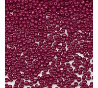 Bala&Fillic Cuentas de semillas de color magenta de 3 mm, alrededor de 3600 unidades/100 gramos en bolsa, cuentas de cristal 8/0 para hacer pulseras, collares y aretes (magenta)