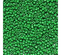 Bala&Fillic Cuentas de semillas de color verde de 3 mm, alrededor de 3600 unidades/100 gramos en bolsa, cuentas de cristal 8/0 para hacer pulseras, collares y aretes (verde)