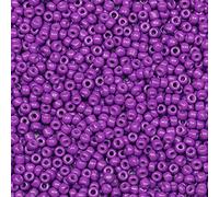 Bala&Fillic Cuentas de semillas de color violeta de 3 mm, alrededor de 3600 unidades/100 gramos en bolsa, cuentas de cristal 8/0 para hacer pulseras, collares y aretes (violeta)